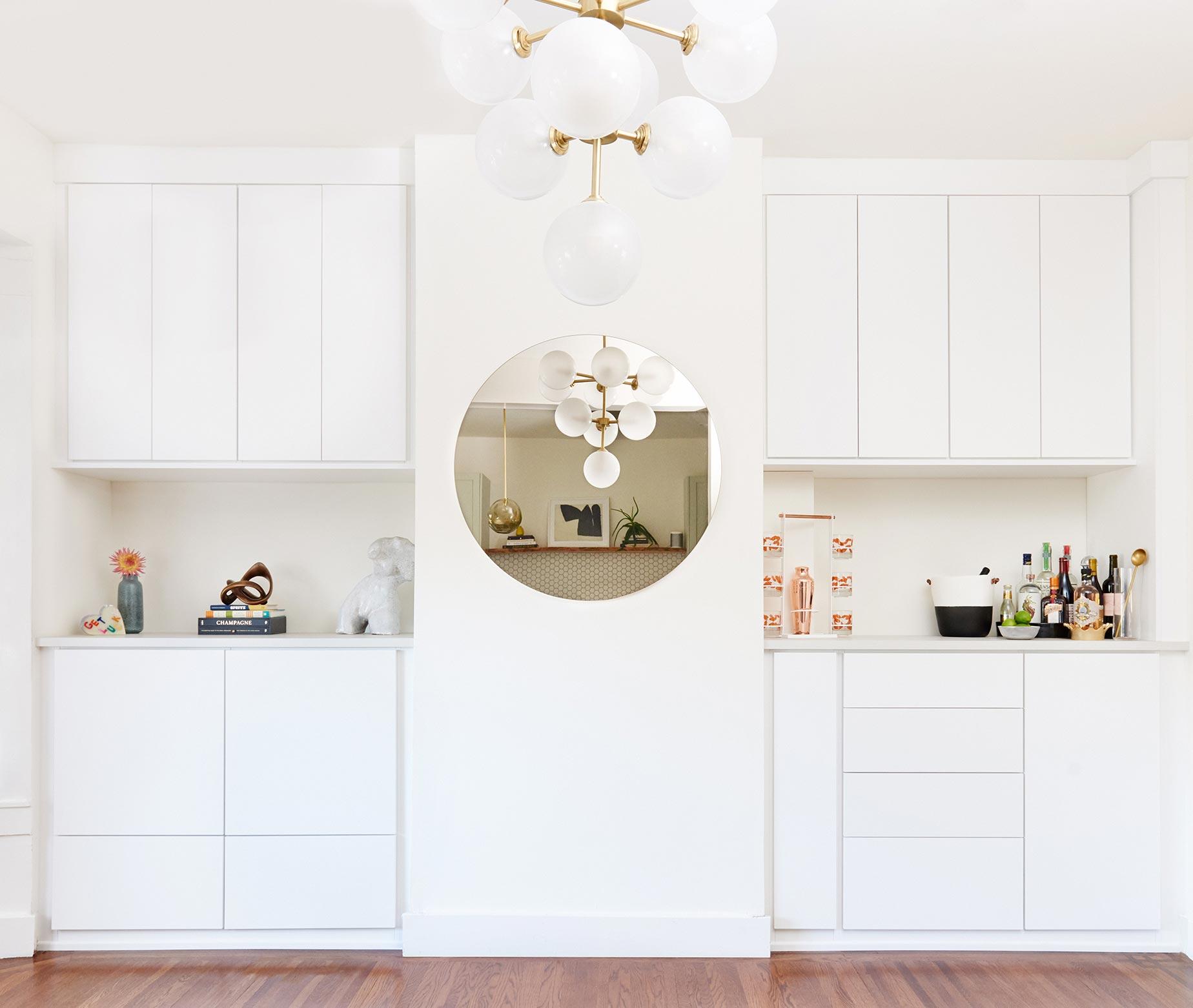 Custom pantry cabinets in white matte finish by California Closets