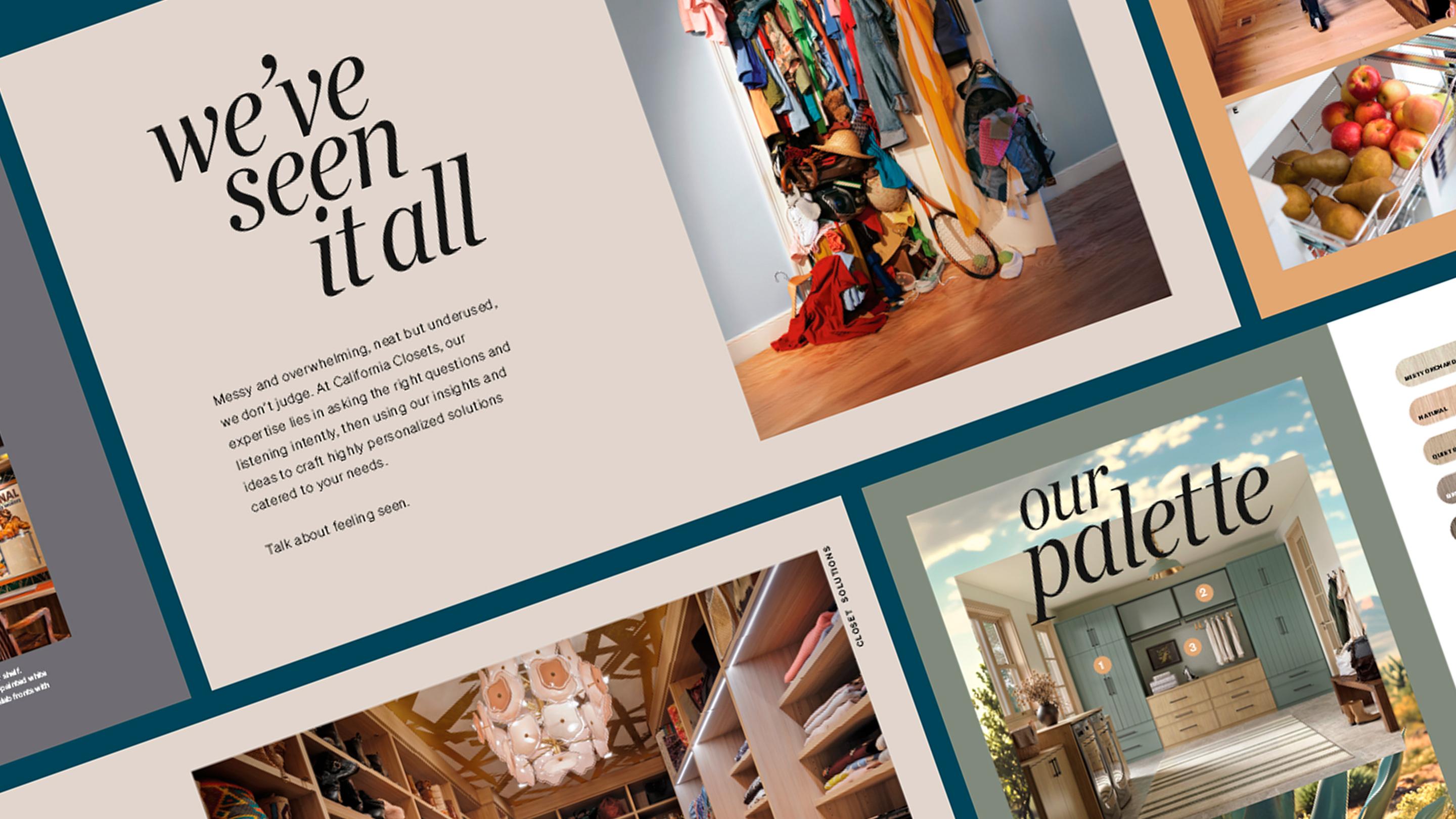 Stylish home magazine layout featuring modern interior designs, vibrant color palettes, and elegant decor ideas by California Closets