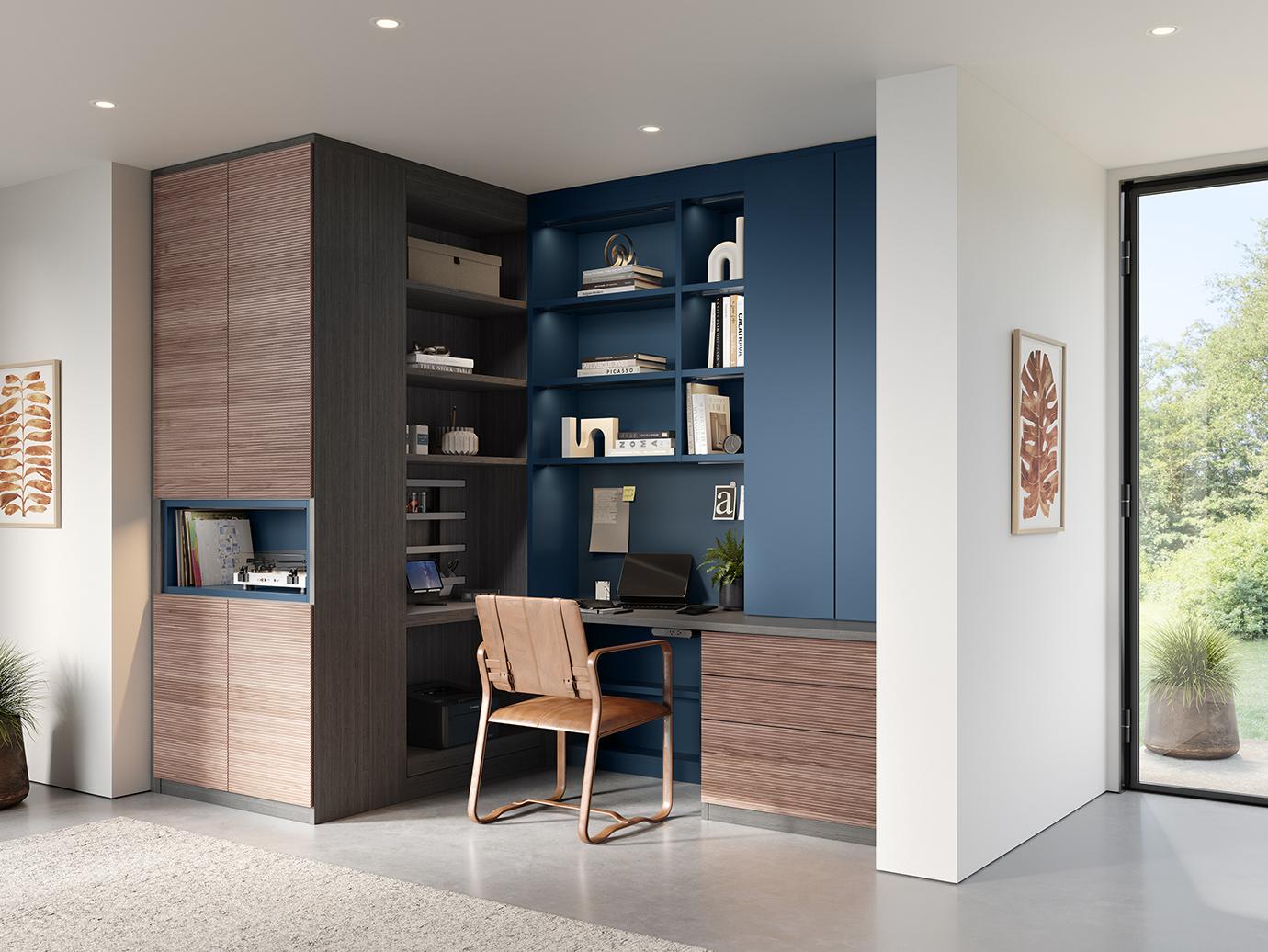 Cree los diseños de su oficina en casa o despensa con un diseñador profesional de California Closets